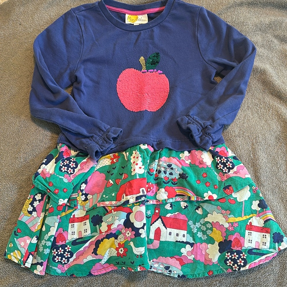 Boden flip sequined cozy sweatshirt dress.